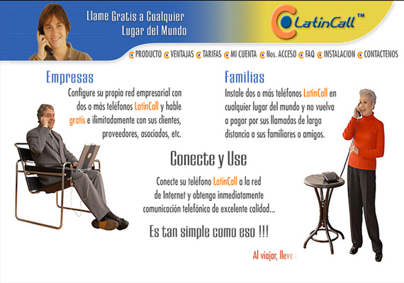 Página Web desarrollada para Latin Call.
