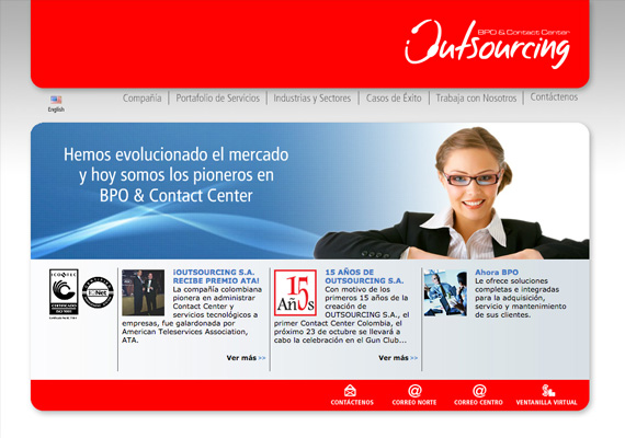 Página Web desarrollada para Outsourcing.
